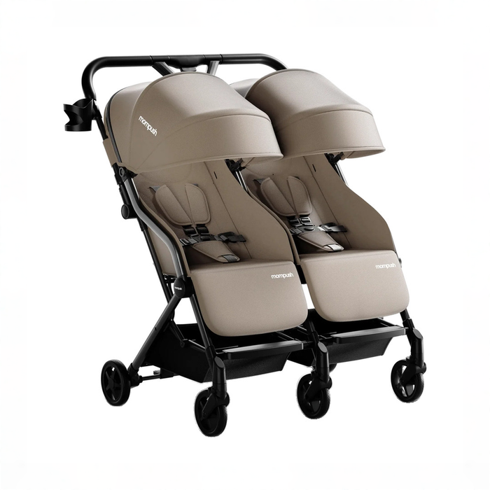 Shop Mompush Lithe Double Stroller, 2026, Khaki at GoodBuy Gear