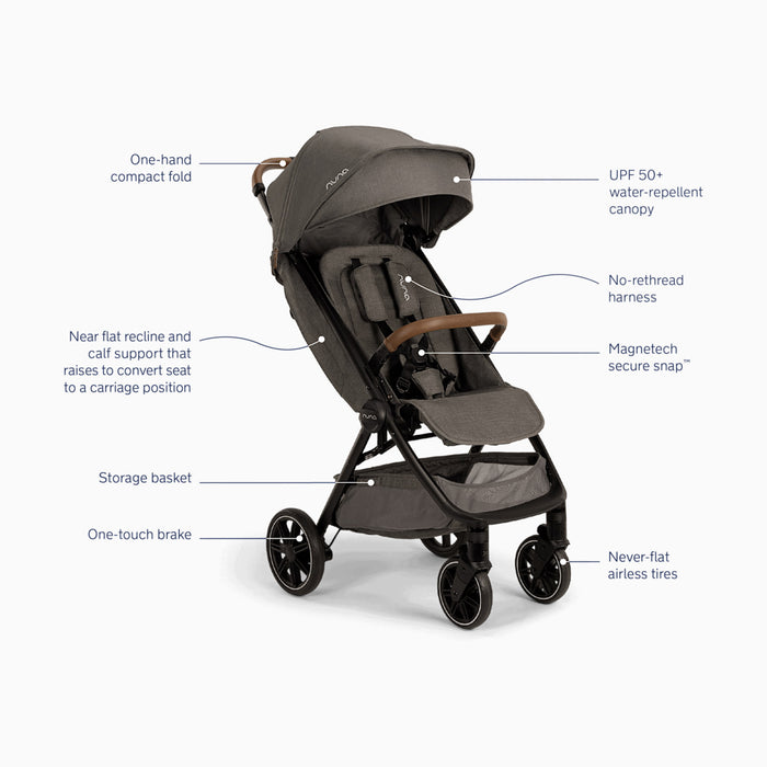 Nuna TRVL + Pipa Urbn Travel System, Granite, 2025