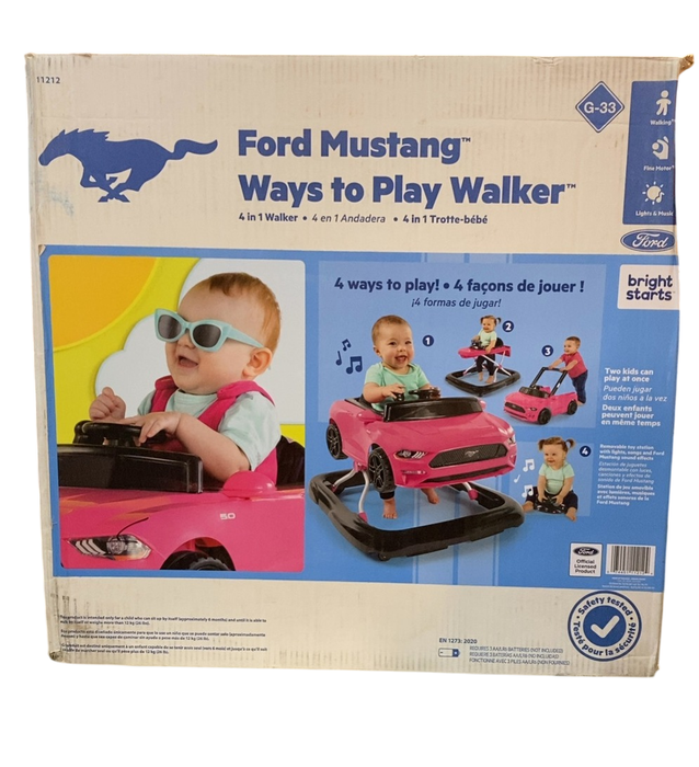 Shop Bright Starts Ways To Play 4-In-1 Baby Activity Walker, Mustang, Pink at GoodBuy Gear
