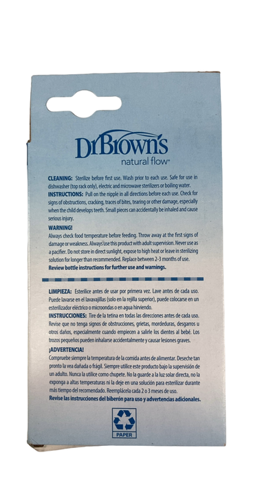 Shop Dr. Brown's Natural Flow Baby Bottle Nipples 6 Pack, Level 3, Narrow, Medium Flow at GoodBuy Gear