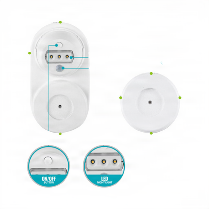 Shop Little Partners EZ-Fit Wall Protector & Safety Night Light, 2 Pack, White at GoodBuy Gear