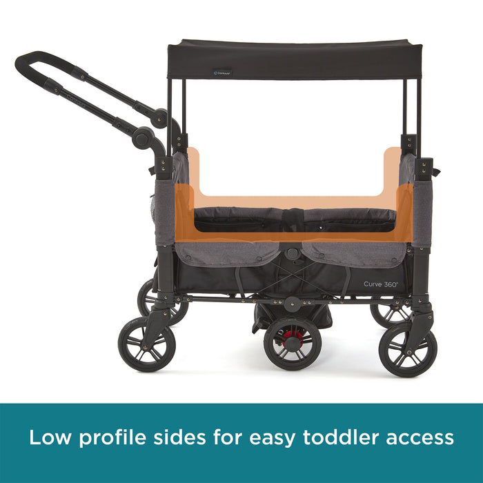 Contours Curve 360 Stroller Wagon, Black