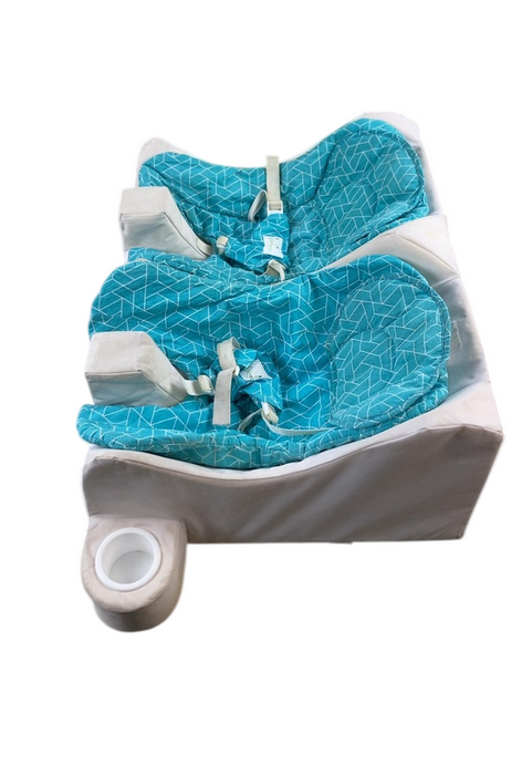 Shop Table For Two Twin Feeding System, Geo Turquoise & White at GoodBuy Gear