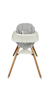 Shop Lalo High Chair with Infant Kit, Coconut, Grey, Natural Wood at GoodBuy Gear