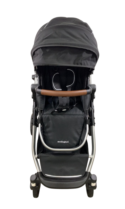 Shop Mockingbird Single to Double 2.0 Stroller, 2025, Black, Silver With Penny Leather, Windowpane at GoodBuy Gear