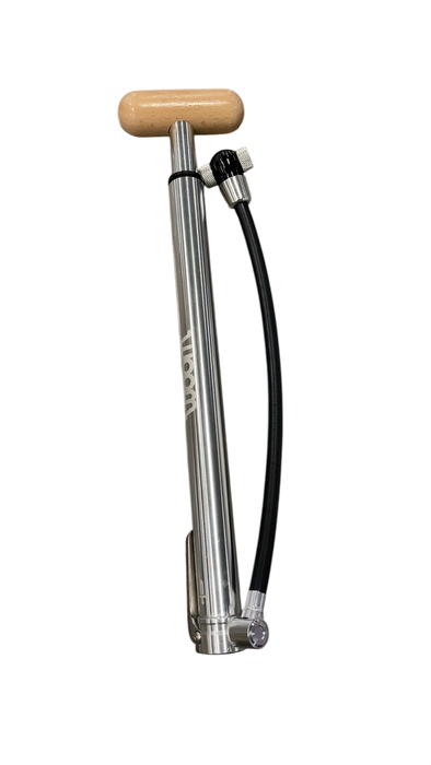 Shop Woom AIRFLO Bike Pump, Aluminum/Wood at GoodBuy Gear