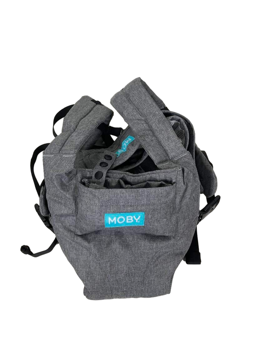 used Moby 2-in-1 Baby Carrier + Hip Seat, Grey