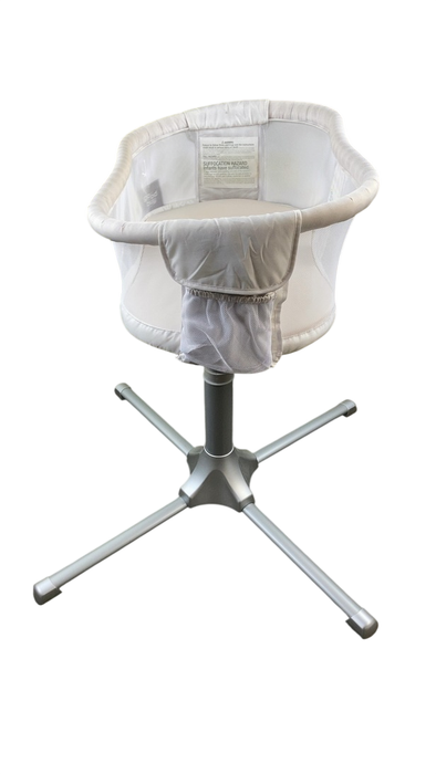 Shop Halo BassiNest Swivel Sleeper Premiere Series, Silver Damask at GoodBuy Gear