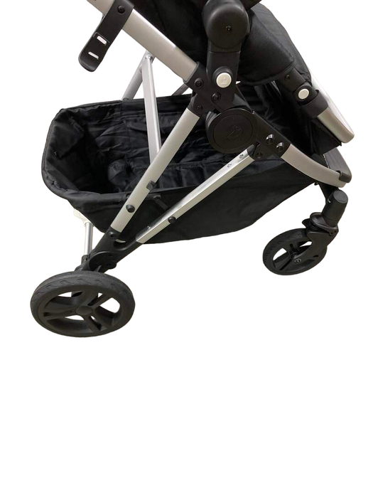 used Mockingbird Single Stroller, 2023, Sea, Watercolor Drops, Silver With Black Leather