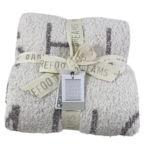 Shop Barefoot Dreams CozyChic ABC Blanket, Ocean/Cream at GoodBuy Gear