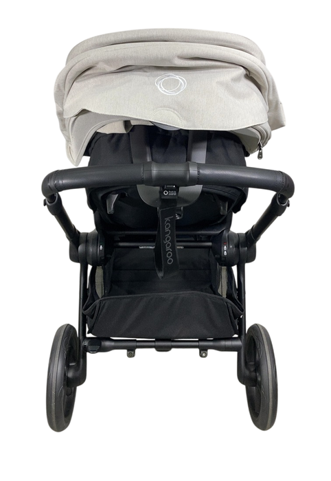 Shop Bugaboo Kangaroo Single To Double Stroller, 2024, Black, Midnight Black, Misty White at GoodBuy Gear