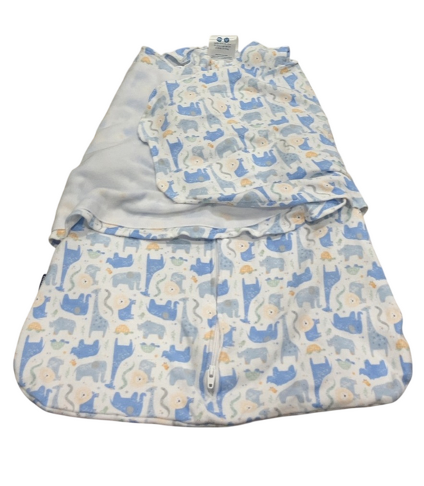 Shop Halo SleepSack Swaddle, Blue Safari Animals, Newborn at GoodBuy Gear
