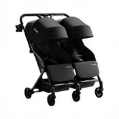 Shop Mompush Lithe Double Stroller, 2025, Black at GoodBuy Gear