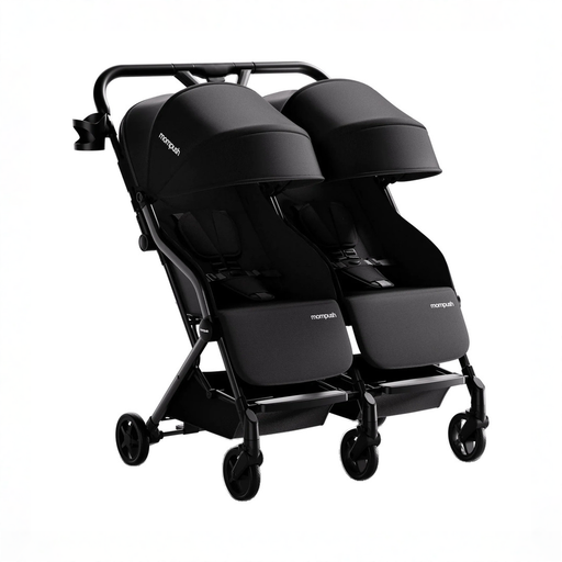 Shop Mompush Lithe Double Stroller, 2025, Black at GoodBuy Gear