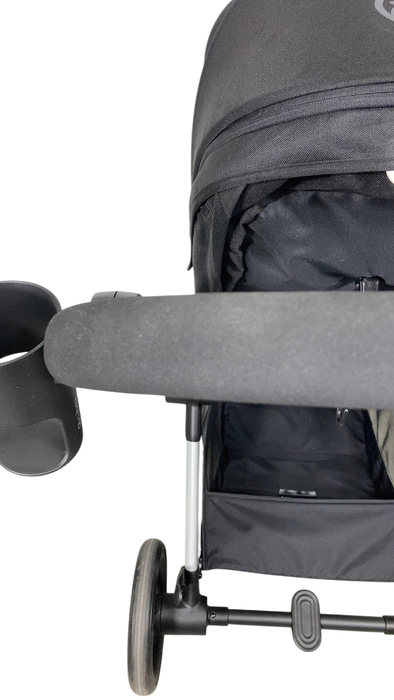 Shop Cybex Eos Stroller, 2024, Moon Black, Silver at GoodBuy Gear