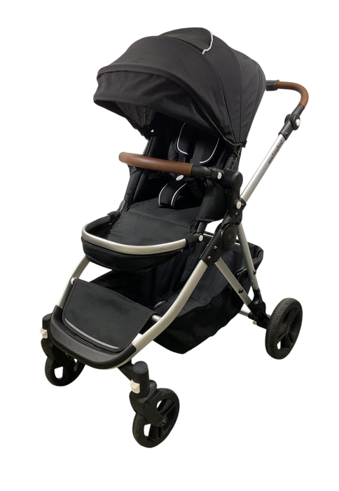 Shop Mockingbird Single to Double 2.0 Stroller, 2024, Black, Silver With Penny Leather, Windowpane at GoodBuy Gear