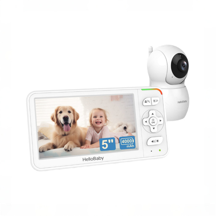 Shop Hello Baby 5 Inch Video Baby Monitor HB6053, White at GoodBuy Gear