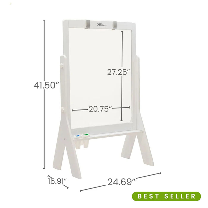 Little Partners Peek-A-Boo Art Easel, Soft White