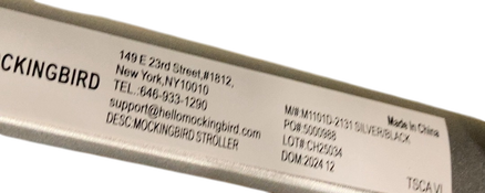 Shop Mockingbird Single 2.0 Stroller, Sky, Windowpane, Silver With Black Leather, 2024 at GoodBuy Gear