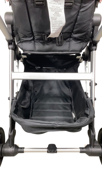 Shop Mockingbird Single to Double 2.0 Stroller, 2024, Bloom, Silver With Black Leather, Watercolor Drops at GoodBuy Gear