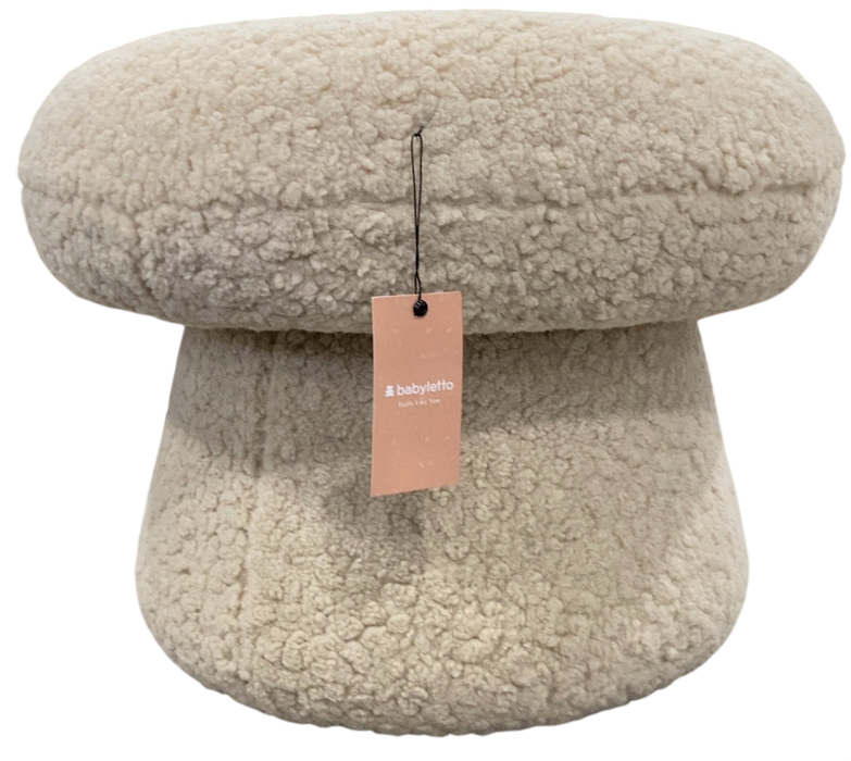 Shop Babyletto Mushroom Pouf, Chai Shearling at GoodBuy Gear
