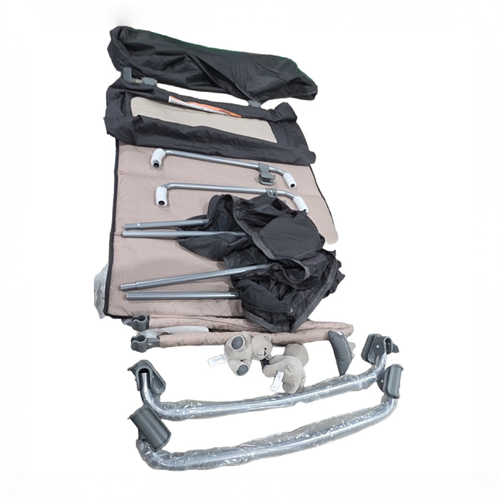Shop Monbebe Play Yard with Full-Size Rocking Bassinet, Castle Point at GoodBuy Gear