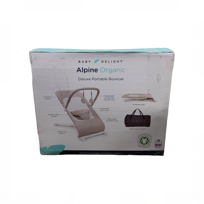 Shop Baby Delight Alpine Deluxe Portable Bouncer, Organic Oat at GoodBuy Gear