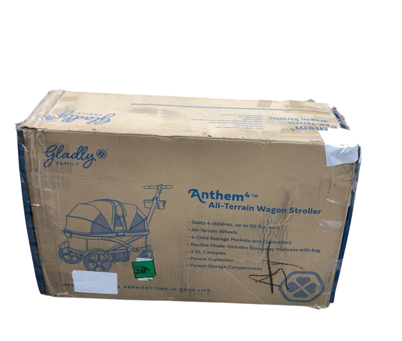 Shop Gladly Family Anthem4 Classic 4 Seater All Terrain Wagon Stroller, Electric Silver at GoodBuy Gear