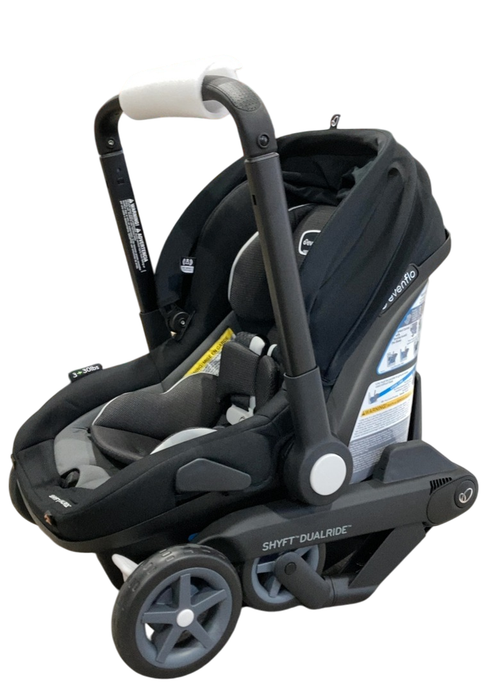 Shop Evenflo Gold Shyft Dual Ride Infant Car Seat Stroller Combo, Onyx, 2024, with Carryall Storage and Extended Canopy at GoodBuy Gear