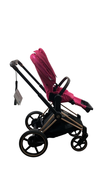 Shop Cybex E-PRIAM Electric Stroller, 2019, Fancy Pink, Rose Gold, with Battery at GoodBuy Gear