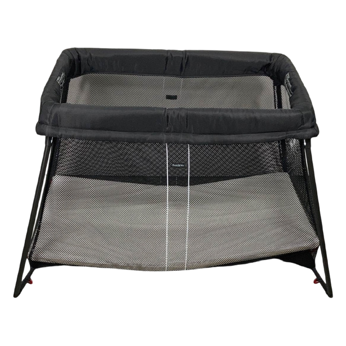 Shop BabyBjorn Travel Crib Light Bundle with Fitted Sheet, Black at GoodBuy Gear