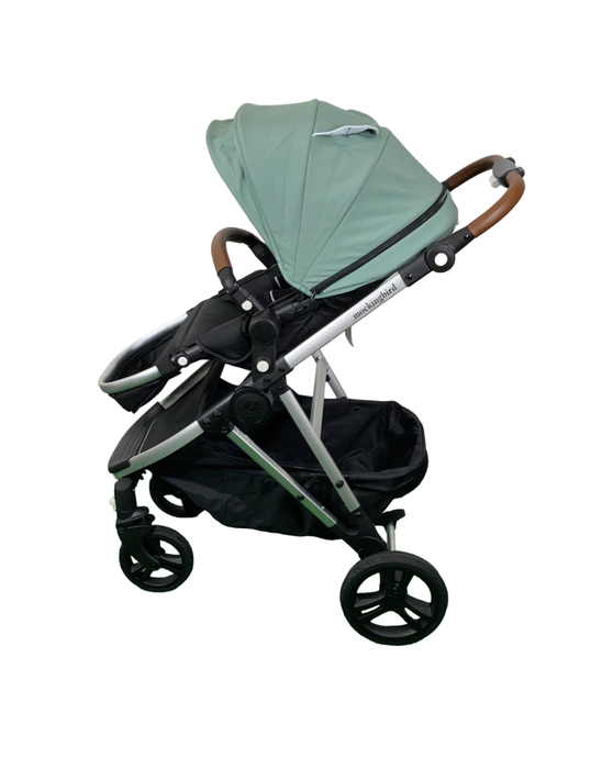 secondhand Mockingbird Single Stroller, Windowpane, Sage, Silver With Penny Leather, 2023