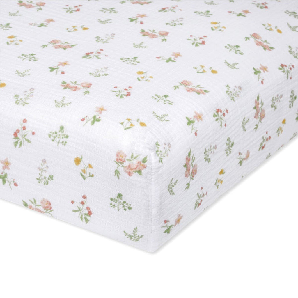 aden and anais stokke crib sheet Aden + Anais Muslin Crib Sheet, Country floral