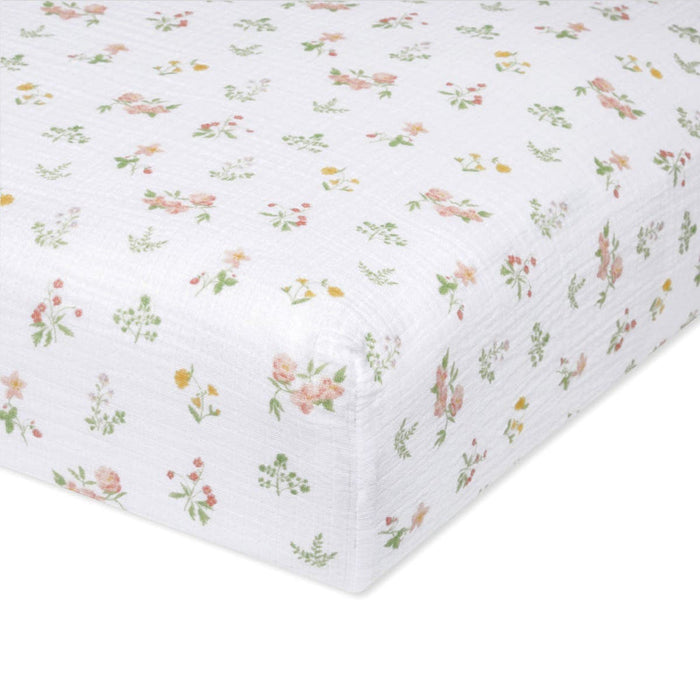 Aden + Anais Muslin Crib Sheet, Country floral