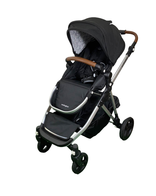 used Mockingbird Single to Double 2.0 Stroller, 2023, Silver with Penny Leather, Windowpane, Black