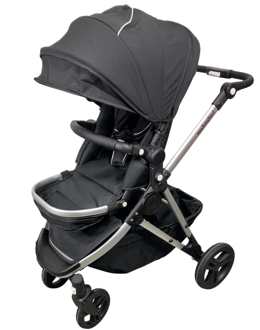Shop Mockingbird Single 2.0 Stroller, 2024, Black, Silver With Black Leather, Windowpane at GoodBuy Gear