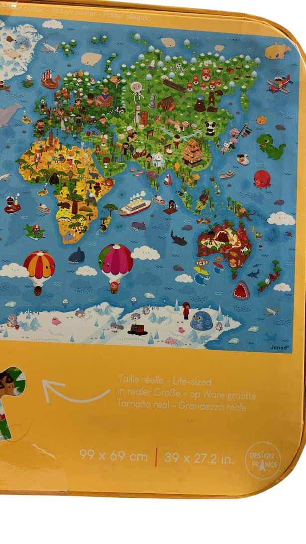 Janod 300 Piece Giant World Map Puzzle — GoodBuy Gear