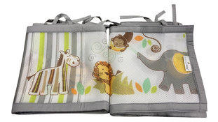 Shop Breathable Baby Mesh Crib Liner, Full Size/4 Sides, Safari Fun Too at GoodBuy Gear