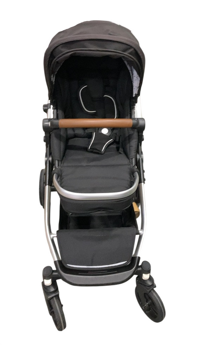 Shop Mockingbird Single to Double 2.0 Stroller, 2023, Black, Silver With Penny Leather, Windowpane at GoodBuy Gear