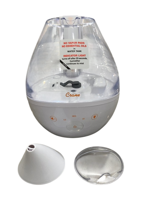 Shop Crane 4-in-1 Drop Ultrasonic Cool Mist Humidifier, Clear & White at GoodBuy Gear