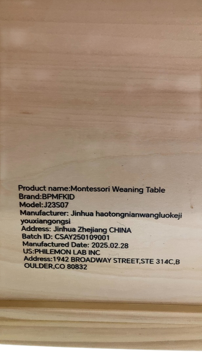 Shop Bpmfkid Montessori Weaning Table and Chair Set, Wooden at GoodBuy Gear