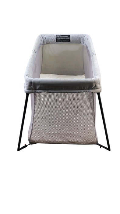 Shop BabyBjorn Travel Crib Light Bundle with Fitted Sheet, Silver at GoodBuy Gear