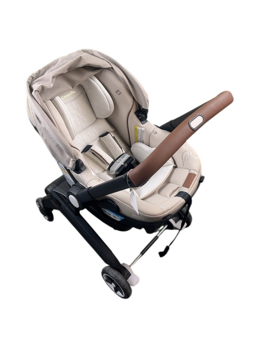 Shop Evenflo Gold Shyft Dual Ride Infant Car Seat Stroller Combo, 2024, Champagne, with Green/Gentle Fabric at GoodBuy Gear