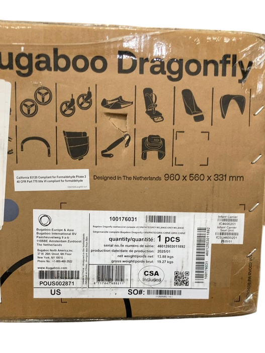 Shop Bugaboo Dragonfly Bassinet and Seat Stroller, Grey Melange, Graphite, Grey Melange, 2025 at GoodBuy Gear