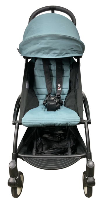 Shop Babyzen YOYO2 Complete Stroller, 2022, Black with Aqua at GoodBuy Gear