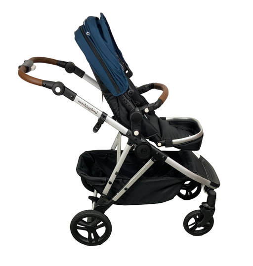 Shop Mockingbird Single to Double 2.0 Stroller, 2024, Sea, Silver With Penny Leather, Watercolor Drops at GoodBuy Gear