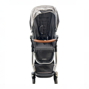 Shop DRAFT - Mockingbird Single to Double Stroller, 2020, Black, Silver with Brown Leather, Watercolor Drops at GoodBuy Gear