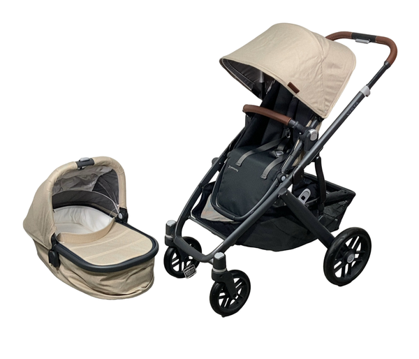 uppababy vista oatmeal UPPAbaby VISTA V2 Stroller, 2024, Liam (Oat Melange/Carbon)