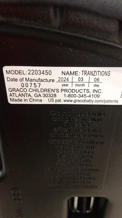 Shop Graco Tranzitions 3-in-1 Harness Booster Car Seat, 2024, Proof at GoodBuy Gear