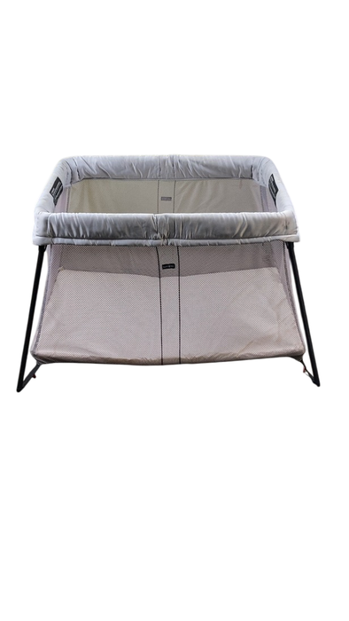 Shop BabyBjorn Travel Crib Light Bundle with Fitted Sheet, Silver at GoodBuy Gear